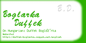 boglarka duffek business card